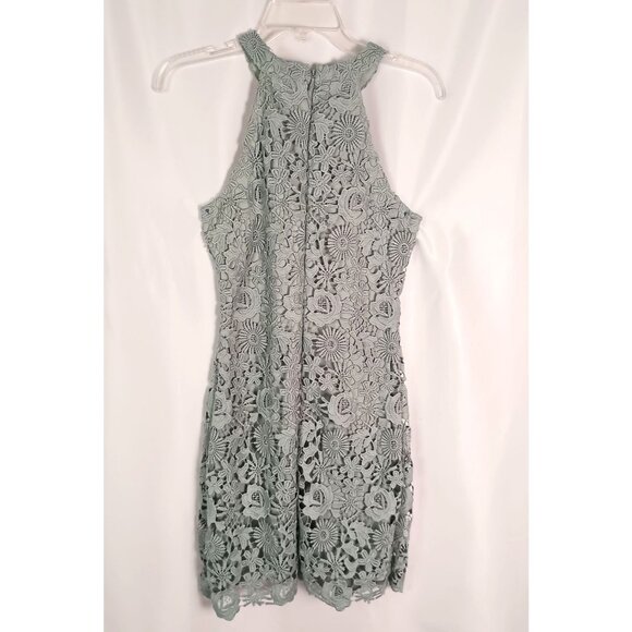 Lulus Love Poem Sage Green Lace Mini Dress Women’s Size M Wedding Party - Picture 4 of 7